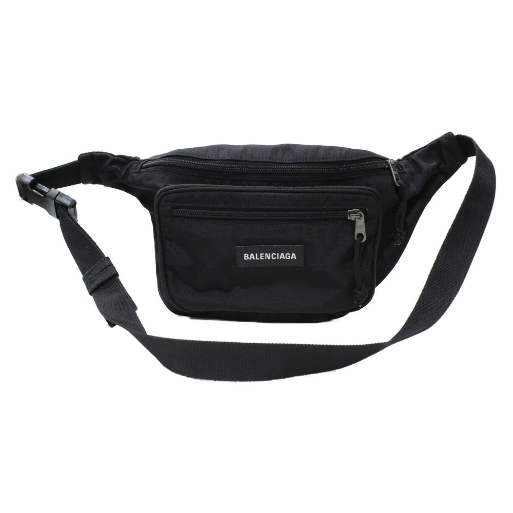 BALENCIAGA Explorer Belt Bag Black Body Belt Bum Crossbody Waist Clutch